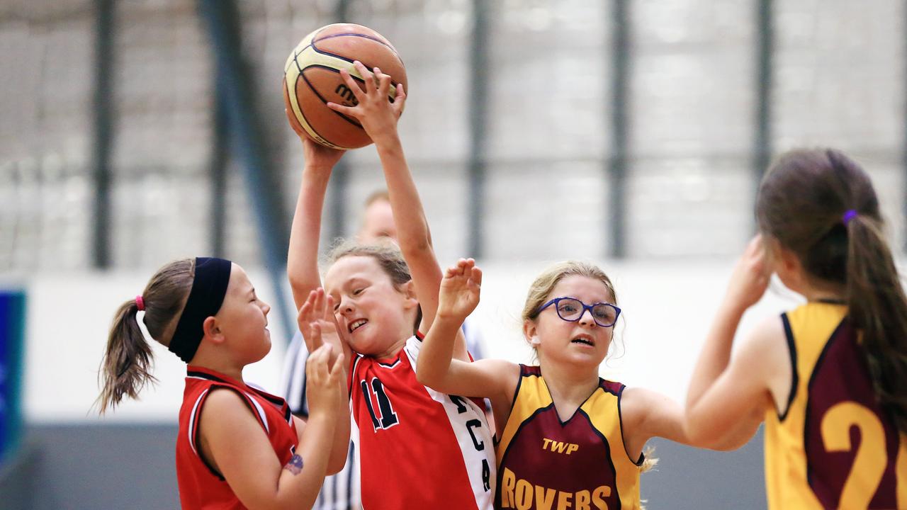 Rovers v YMCA. Under 10s junior basketball at Geelong Arena courts on Saturday morning. Picture: Alan Barber