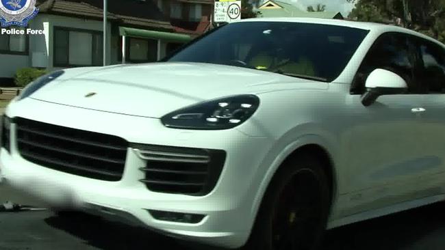 Police seized a Porsche GTS during raids across Sydney.