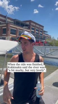 Aussie tennis pros go for a cruise on Brisbane River