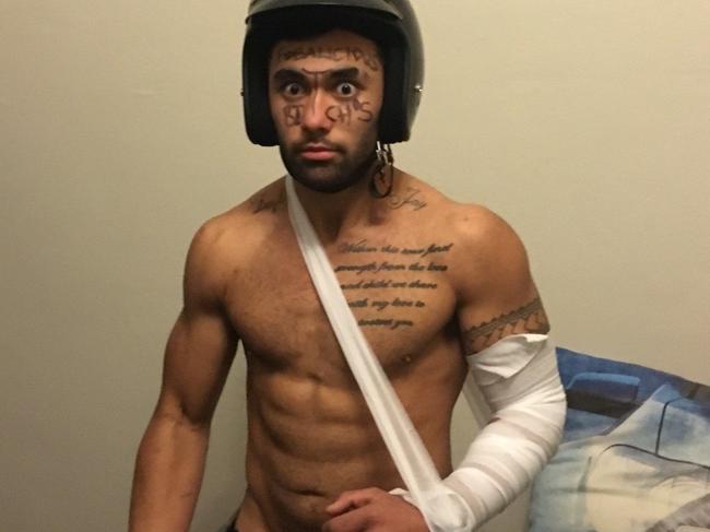 Tyson Leota, 22, of Newcastle, has been refused bail for his alleged involvement in a brawl between West Wallsend and Dora Creek rugby league teams at Dora Creek on Saturday, September 19. Picture: Facebook