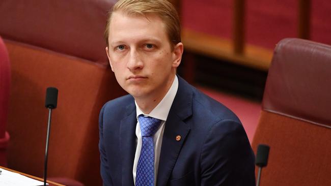 Liberal Senator James Paterson has taken on former prime minister Tony Abbott. Picture: AAP