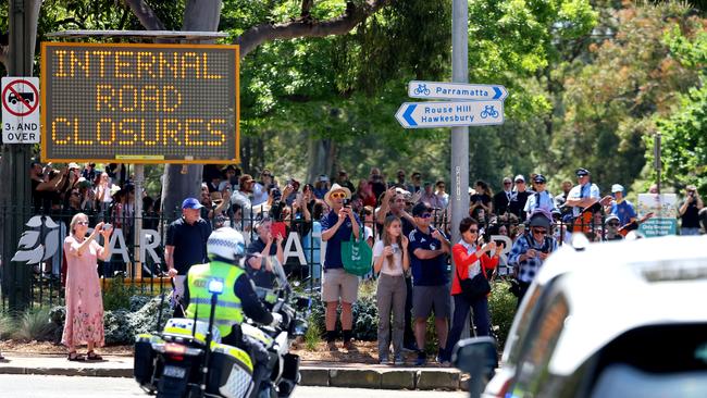 Spectators line the streets close to Parramatta Park. Picture: Chris Jackson/Getty Images