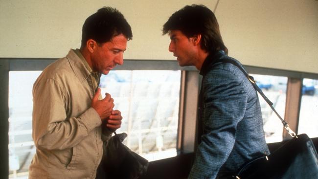 Dustin Hoffman and Tom Cruise in Rain Man.