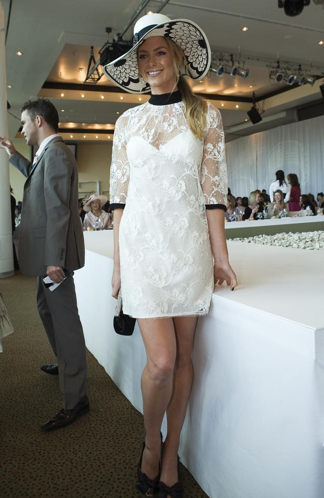 2007 Jennifer Hawkins attends the Flemington Spring Fashion Lunch at the Atrium on September 6, 2007 in Melbourne, Australia. Picture: Getty Images