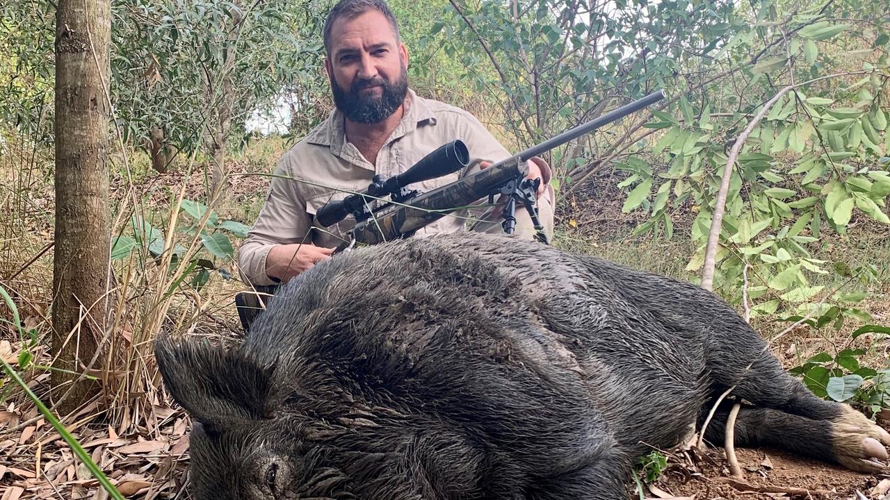 Gympie news: Hunter shocked by giant 140kg boar caught on Gympie region  farm | The Courier Mail