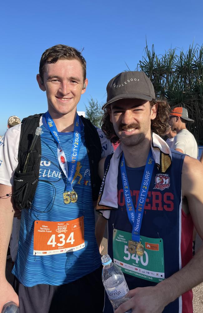 (L-R) Rob Turner and Joey Brady both competed in the NT City2Surf on Sunday.