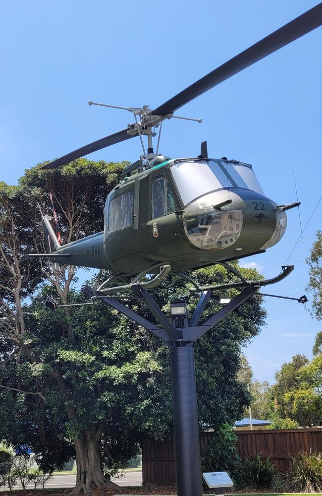 A helicopter – the second to land in Vietnam – at Caloundra. Photo: RSL