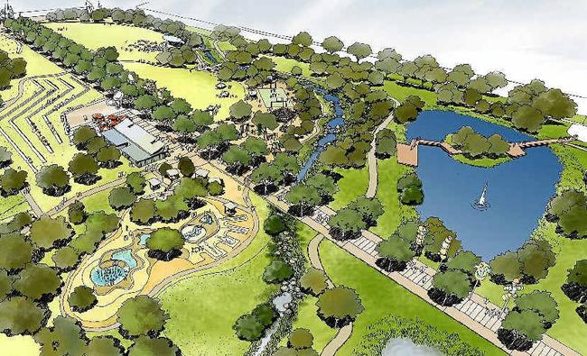 RECOMMENDED: Aerial view of the proposed plan Lismore Park.