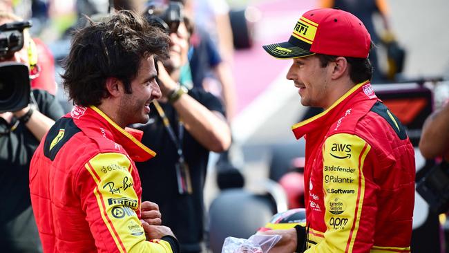 The Ferrari duo were back to their best in qualifying. (Photo by Marco BERTORELLO / AFP)