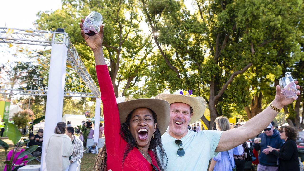 Sarrah John and Grant Simpson at the Festival of Food and Wine, Carnival of Flowers 2022, Saturday, September 10, 2022. Picture: Kevin Farmer