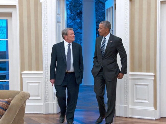 60 Minutes correspondent Steve Kroft and President Barack Obama in Washington, DC. Picture: CBS