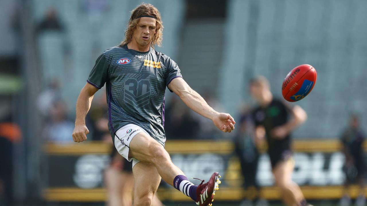 Nat Fyfe is running out of steam. Picture: Michael Willson/AFL Photos via Getty Images