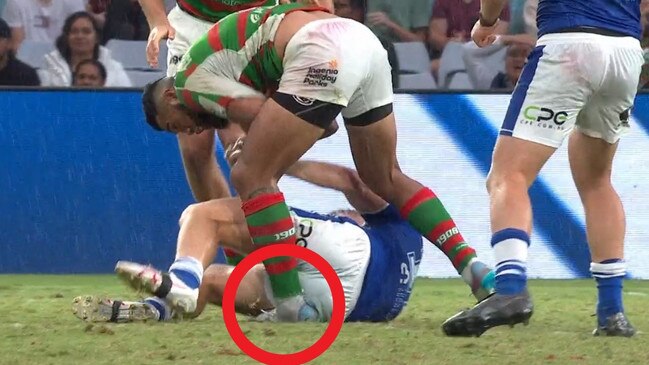 This tackle sparked a furore. Photo: Fox Sports