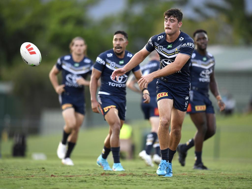 Cowboys Jake Bourke during the 2023 pre-season trial with Dolphins at Barlow Park in Cairns. Picture: NRL Imagery