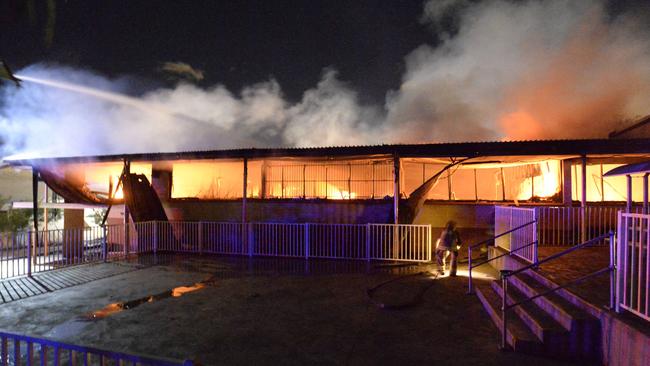 The major learning centre was destroyed by the fire. Picture: Gordon McComiskie