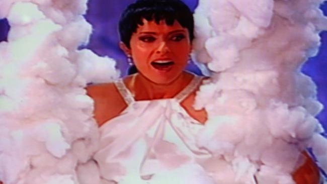 Gretel Killeen dressed up as an angel during her hosting gig at the 2009 Logies.