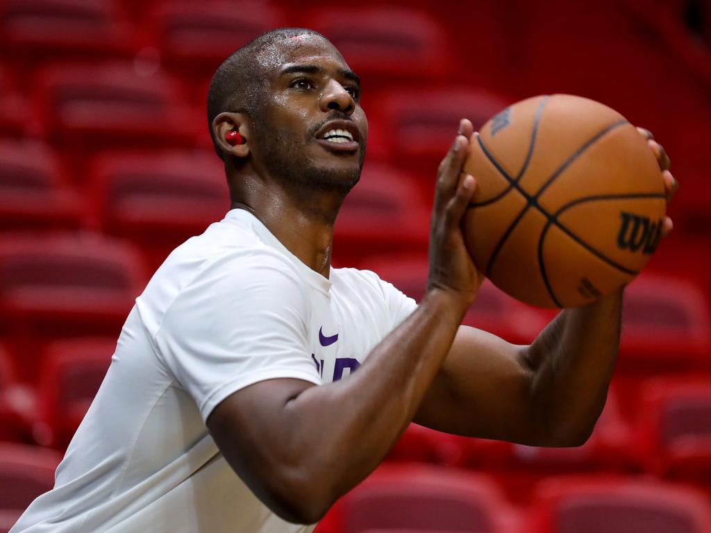 Kanye West has accused NBA star Chris Paul of being with his ex-wife Kim Kardashian. Picture: Getty Images/AFP