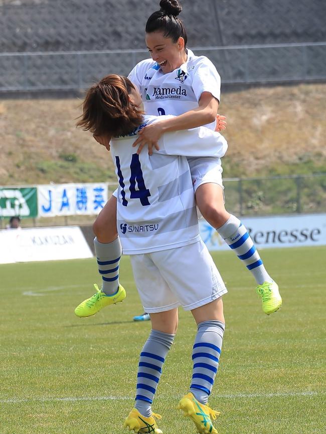 Chilean international and former Adelaide University player Maria Jose Rojas ‘Cote’ in action for Japanese club Orca Kamogawa. Picture: Supplied.