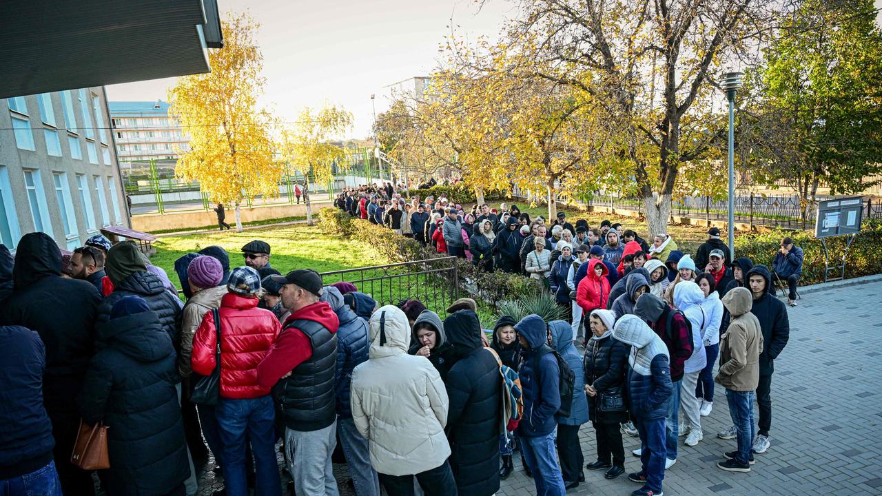 Moldova has accused Russia of waging a “hybrid war” against the country. Picture: AFP