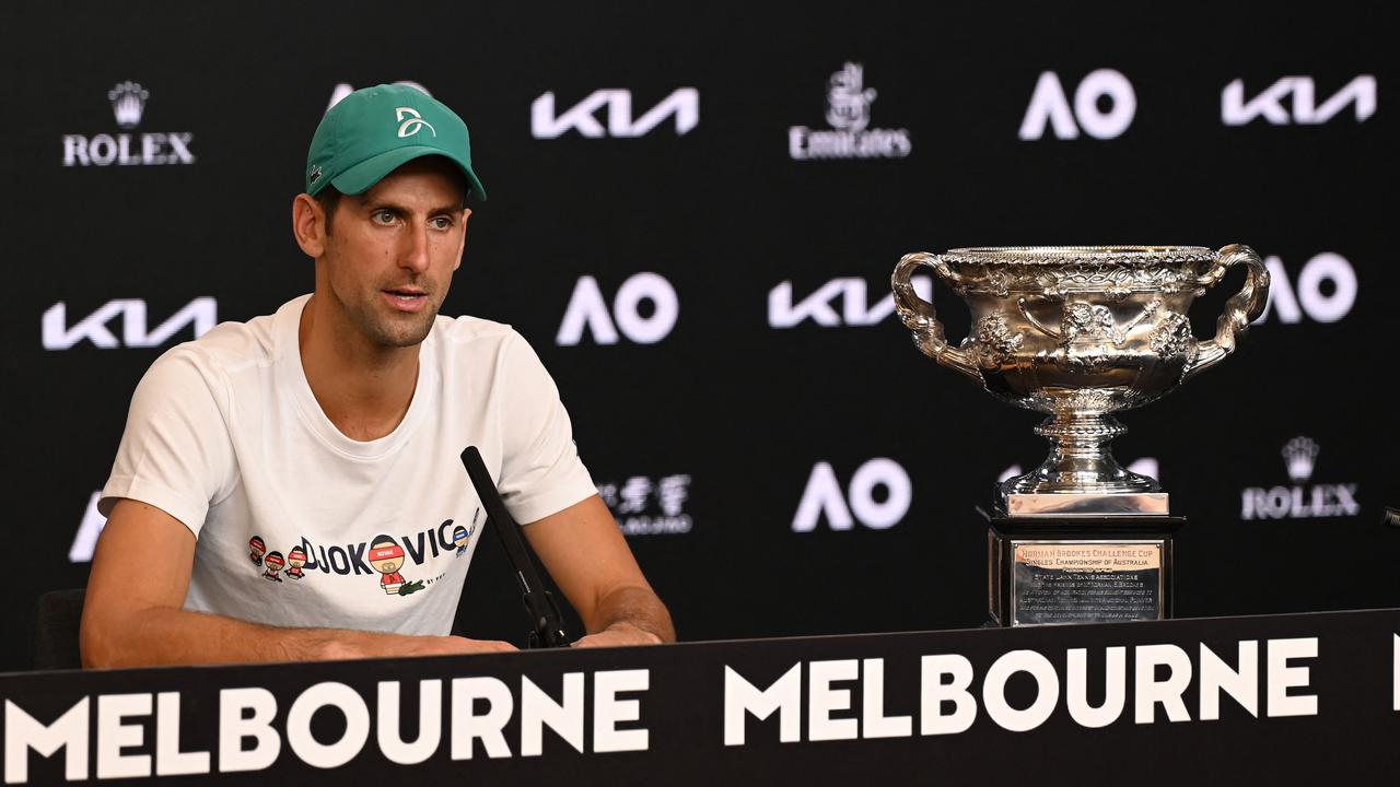 World No.1 Novak Djokovic could win a 10th Australian Open title in January. Picture: AFP