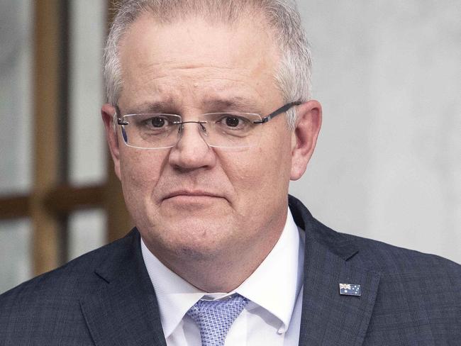 CANBERRA, AUSTRALIA-NCA NewsWire Photos AUGUST 03 2020The Prime Minister Scott Morrison with the CMO Paul Kelly during a press conference in Parliament House, Canberra.Picture: NCA NewsWire /Gary Ramage