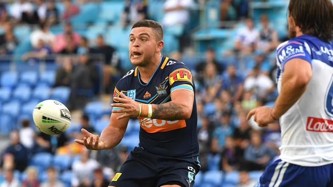 Ashley Taylor in action for the Titans. Picture: AAP Image/Dave Hunt