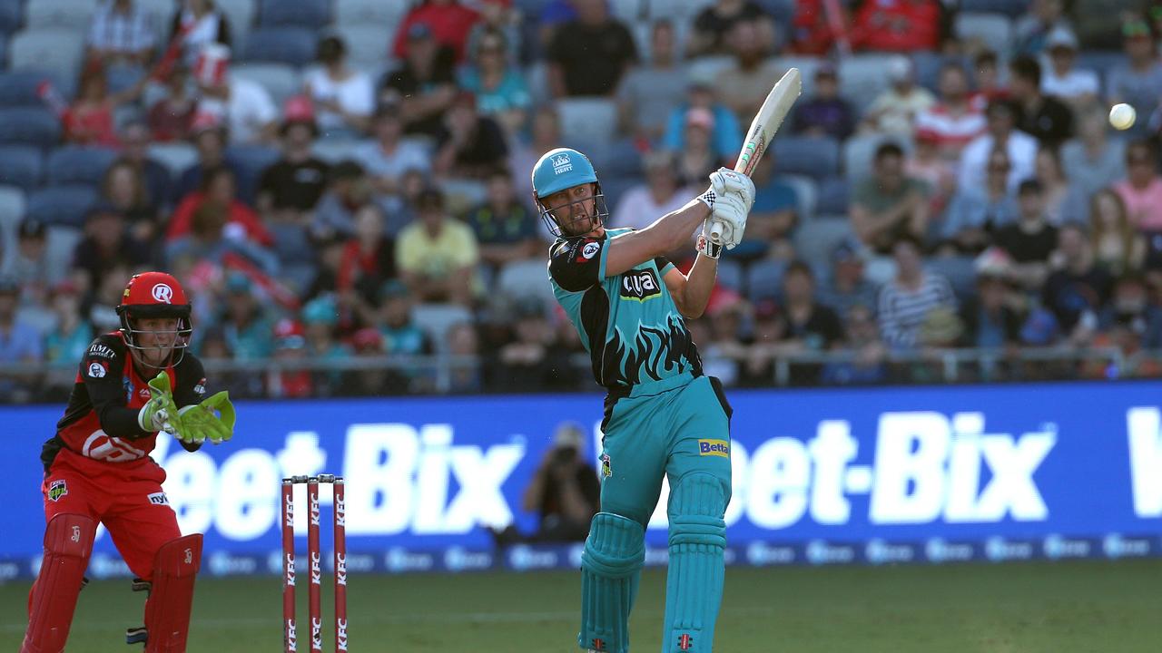 Chris Lynn and Brendon McCullum both made over 50 for the Heat. Photo: Hamish Blair/AAP Image. 