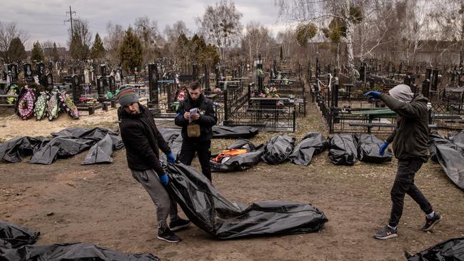 Hundreds of bodies have been found in the days since Ukrainian forces regained control of Bucha. Picture: Chris McGrath/Getty Images