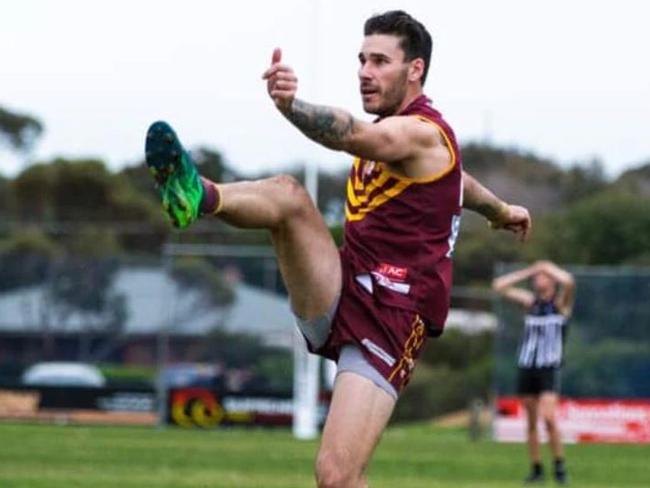 Mount Compass' Tom Pinyon was a standout on Saturday. Picture: Great Southern Football League