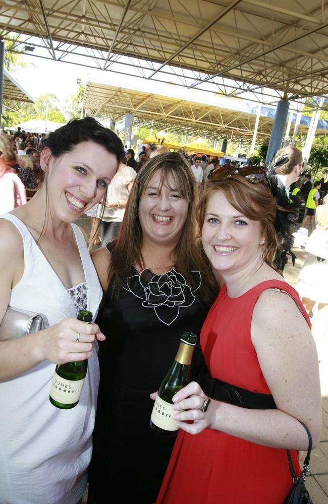 Lori Edwards, Bec Bingham and Meegs Price in 2009. Picture: Barry Leddicoat