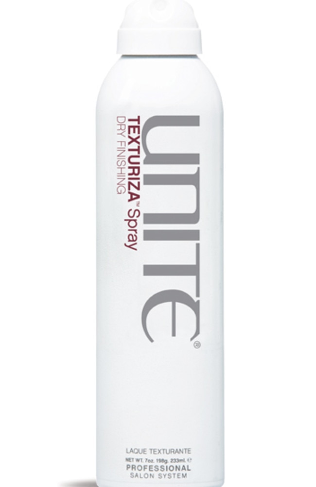 Unite Texturiza Spray is essential when finishing Lisa’s hair on set.