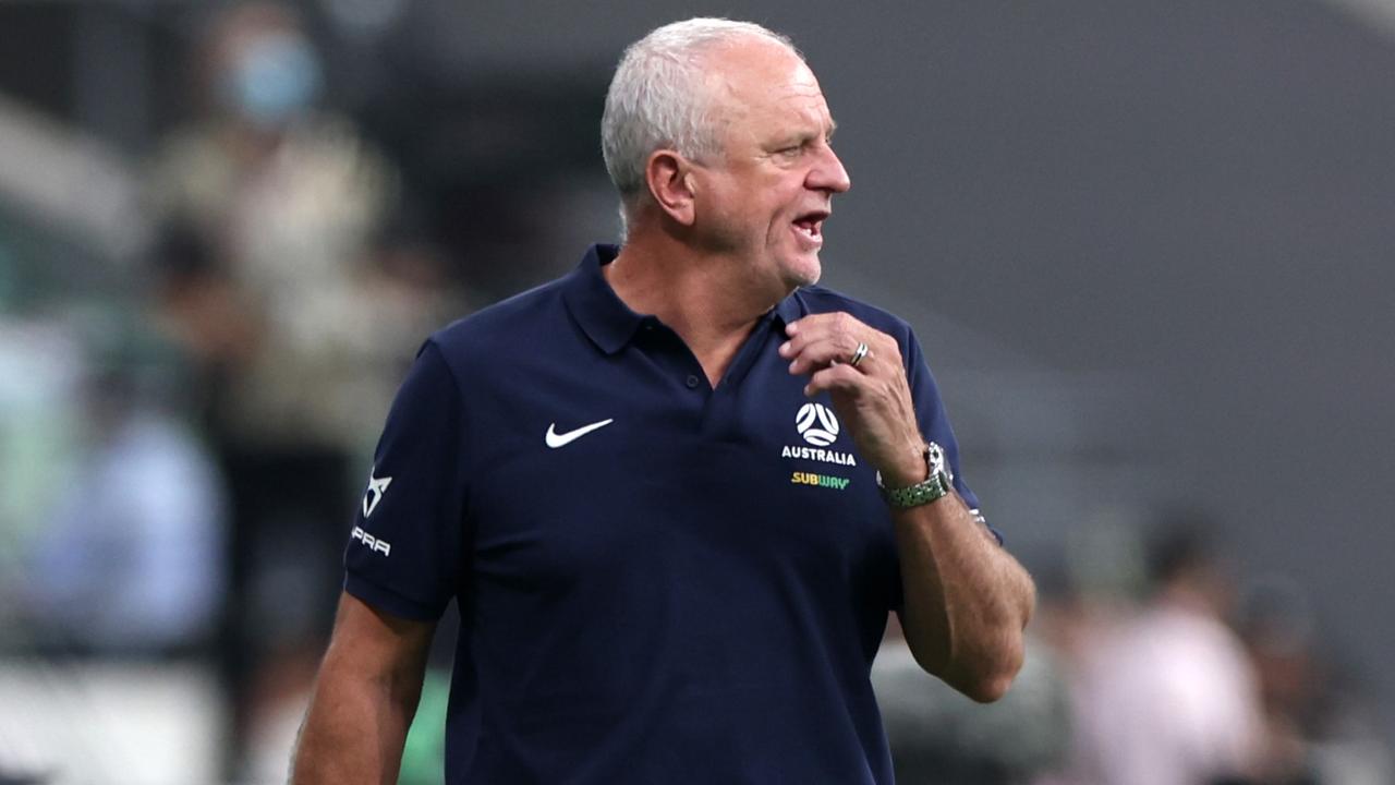 Socceroos coach Graham Arnold says his young players showed promising signs against Argentina. Picture: Lintao Zhang/Getty Images