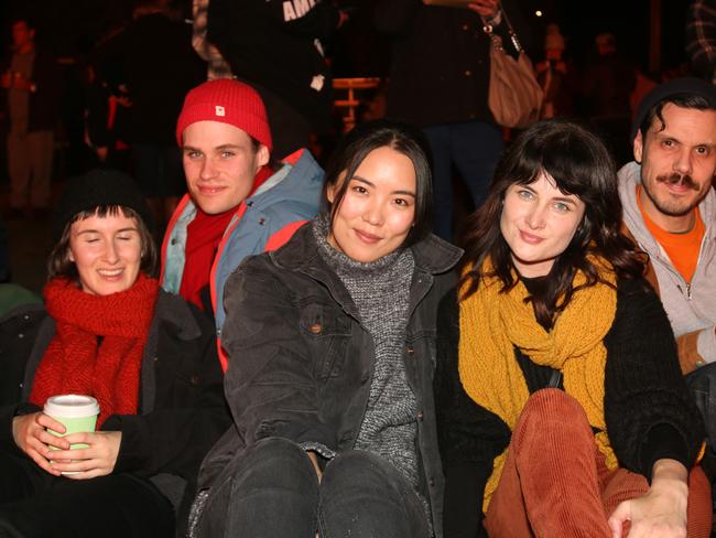 Grace McCarter, Alex Bubke, Jennifer Kim, Bianca Hrovat and Ryan Sim at Killarney Bonfire Night 2019.