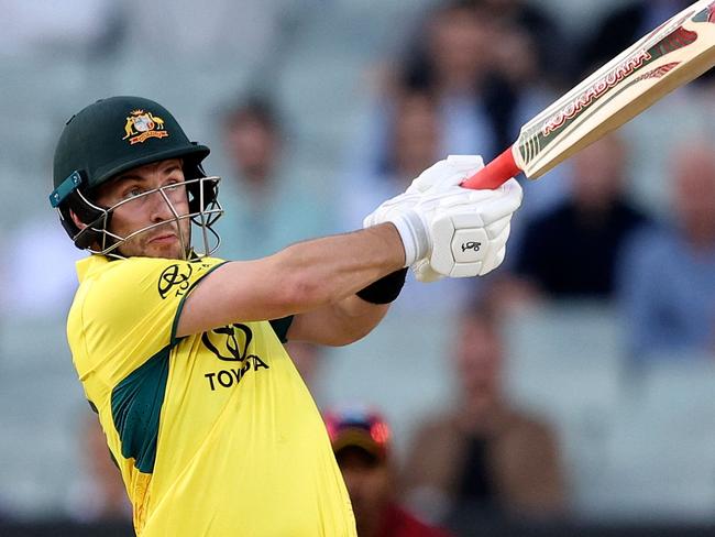 Australia's Josh Inglis bats during the first one-day international (ODI) cricket match between Australia and the West Indies at the Melbourne Cricket Ground (MCG) in Melbourne on February 2, 2024. (Photo by Martin KEEP / AFP) / -- IMAGE RESTRICTED TO EDITORIAL USE - STRICTLY NO COMMERCIAL USE --