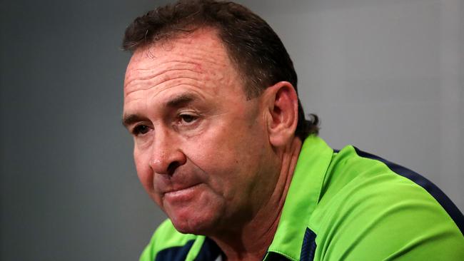 Ricky Stuart wasn’t in a talking mood on Friday night. Picture: Getty Images