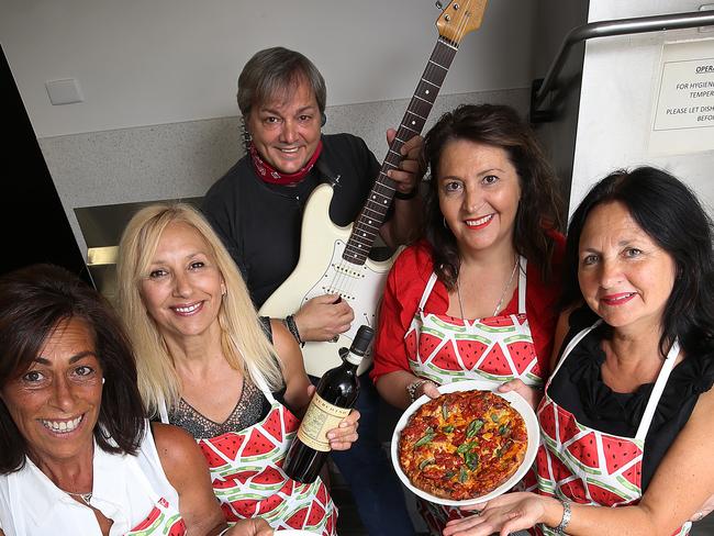 2016 Italian Festival preview. Carmel Brazendale of Kingston, left, Cathy Robustelli of Sandy Bay, Tony Voglino of Claremont, Rosa Mazzucca of Old Beach and Diane Cerritelli of New Town. Picture: SAM ROSEWARNE