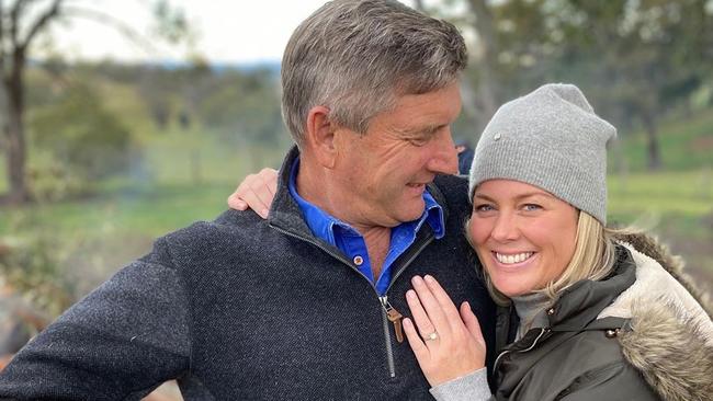 Sam Armytage said yes to marrying partner Richard Lavender. They tied the knot at Lavender’s Bowral farm on the final day of 2020. Picture: Instagram