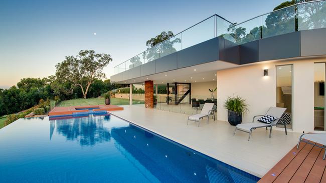 The lavish pool area, which was only completed last year.