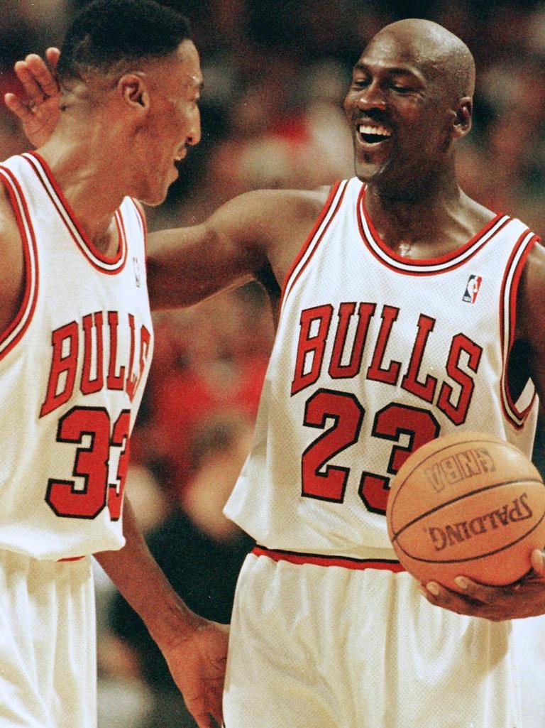 MJ and Scottie Pippen during their historic Bulls days. (Photo by JEFF HAYNES / AFP)