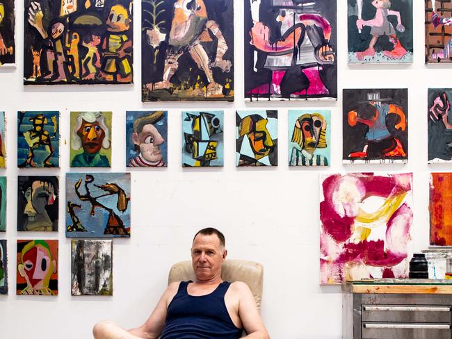 Artist and gallerist Hugh Ramage at Duckrabbit. Picture: Monique Harmer