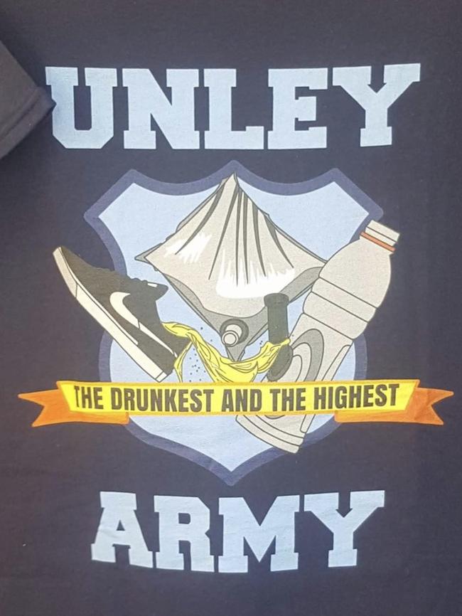 The controversial T-shirt Unley High students have made for schoolies.