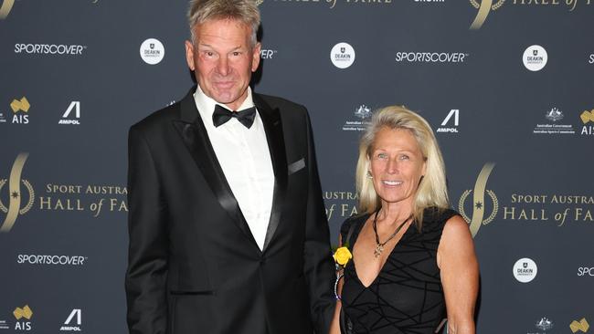 MELBOURNE, AUSTRALIA - NOVEMBER 18 2024Sam Newman and Sue Stanley attend the Sport Australia Hall of Fame night at Crown Palladium.Picture: Brendan Beckett