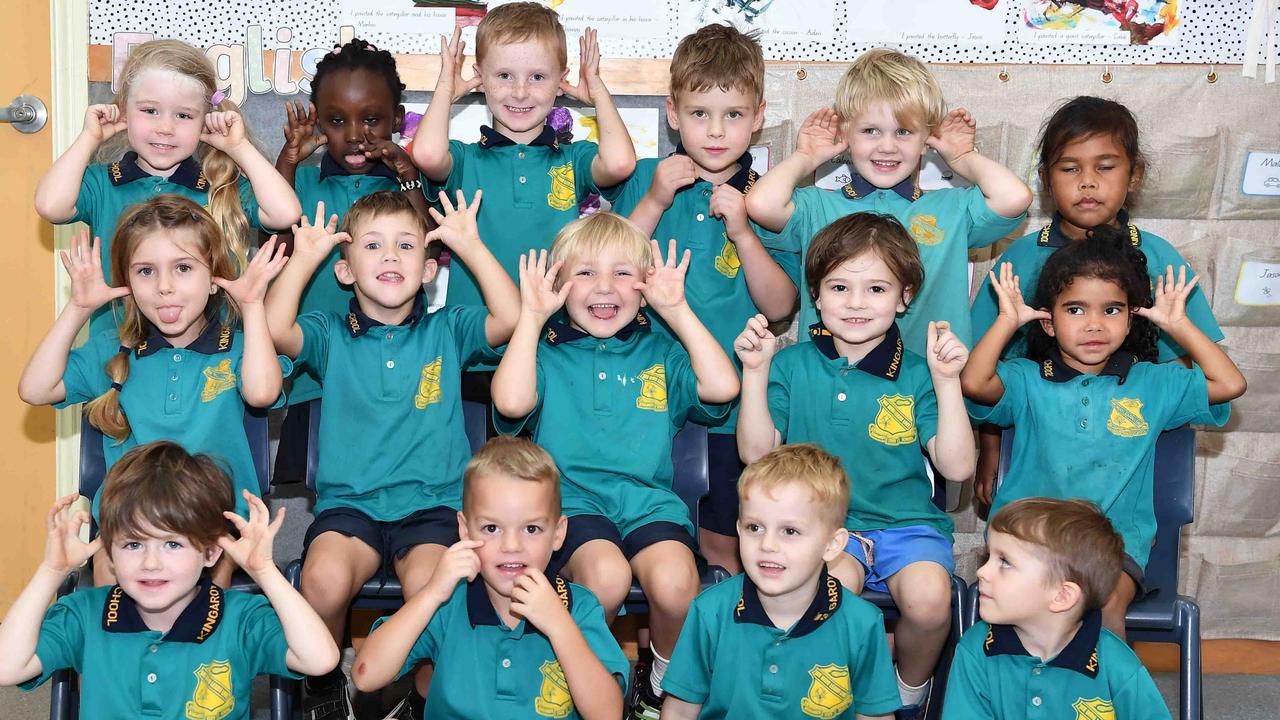 My First Year: Kingaroy State School Prep T, (back) Paige, Kayla, Ashton, Michael, Malakai, Marhni. (middle) Gabriella, Caleb, Thomas, Colby, Caleeah. (front) Jason, Arie, Prep, Will. Picture: Patrick Woods.