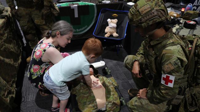 Army Medical staff were a big hit with the children. Photo: Harry Brill.