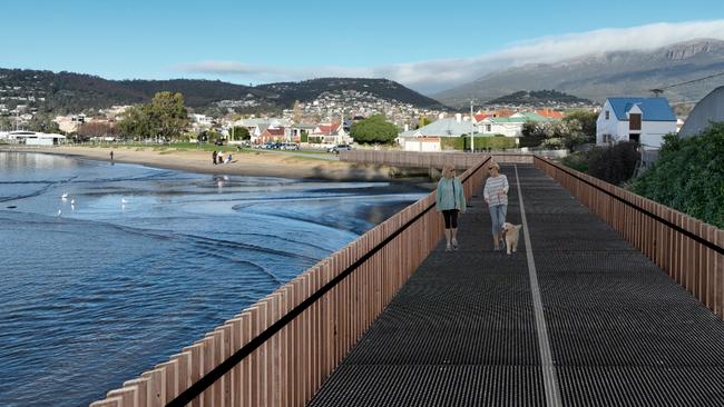 A new vision for the Battery Point Walkway, created by Jim Gandy and David Hook.