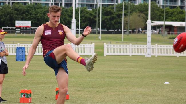 Harris Andrews at Brisbane pre-season training. Picture: Brisbane Lions Twitter