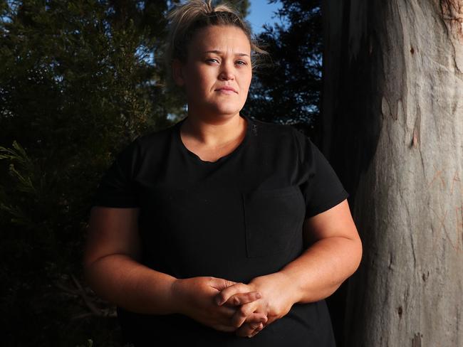 SUN TAS.  Single mother Paige Robertson-Wood who has tried unsuccessfully to find rental accommodation for her family with over 50 applications who homes made.  Picture: Nikki Davis-Jones