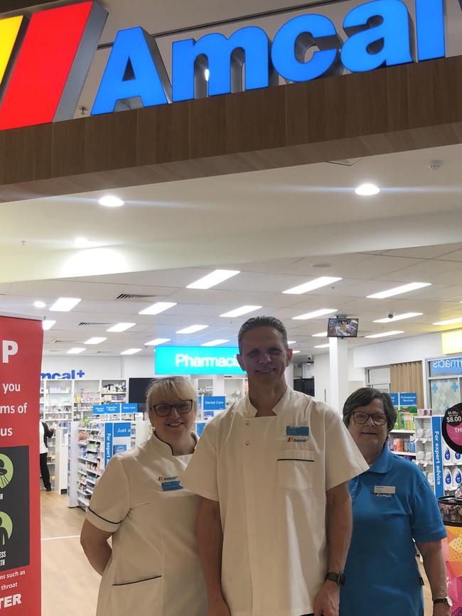 Amcal Emerton’s Chris Ruhnau with Margaret Ruhnau and Christina Stevenson. Picture: Kate Lockley