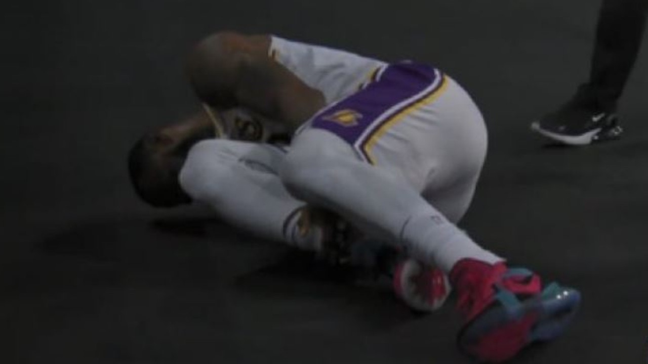 LeBron James was writhing in pain.