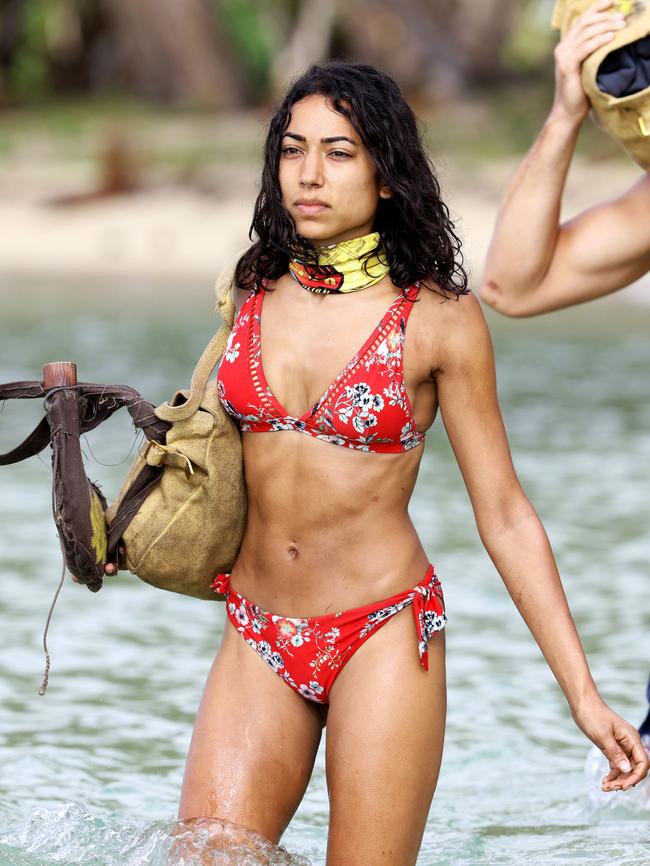 Gilbert’s ex-girlfriend Brooke Jowett on Survivor. Picture: Nigel Wright